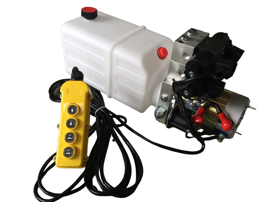 Double Acting Hydraulic Cylinder Hyd Power Unit With 2 Station CETOP 03 Solenoid Valves